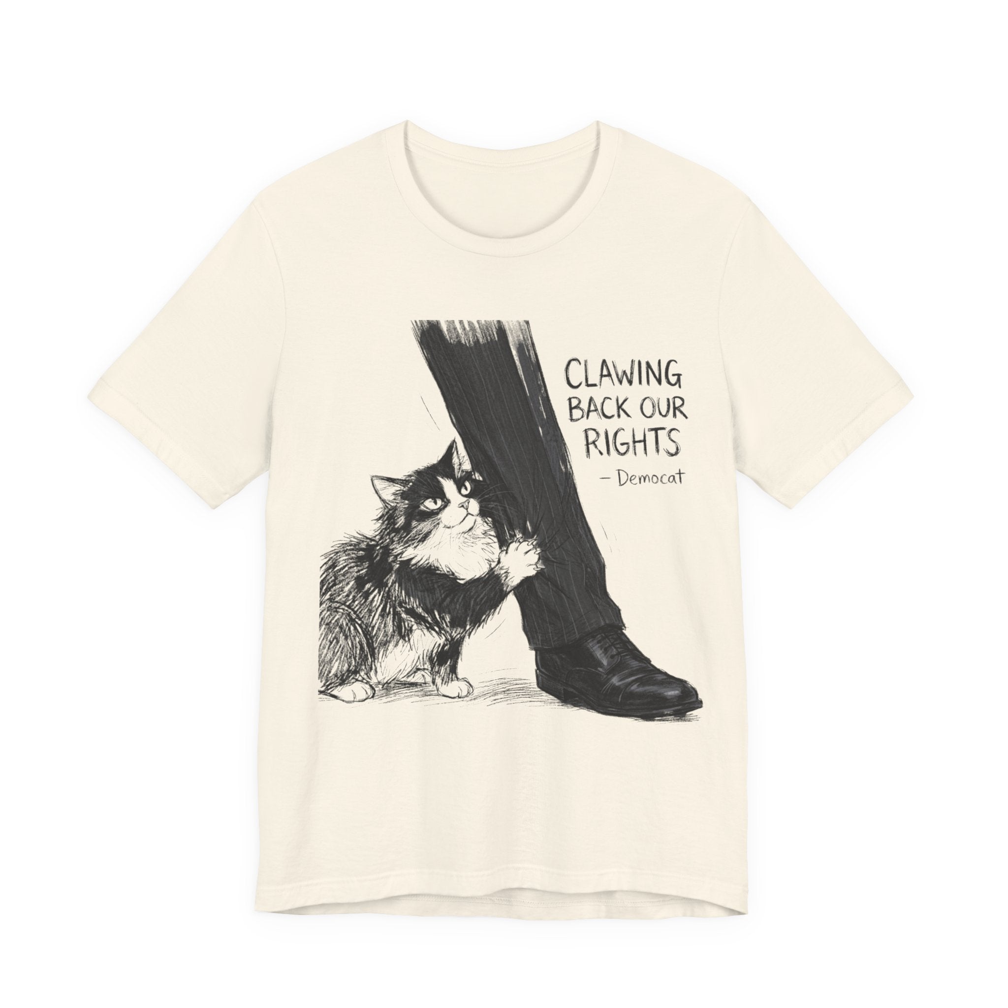 DemoCat — “Clawing Back Our Rights” Cat Illustration Tee