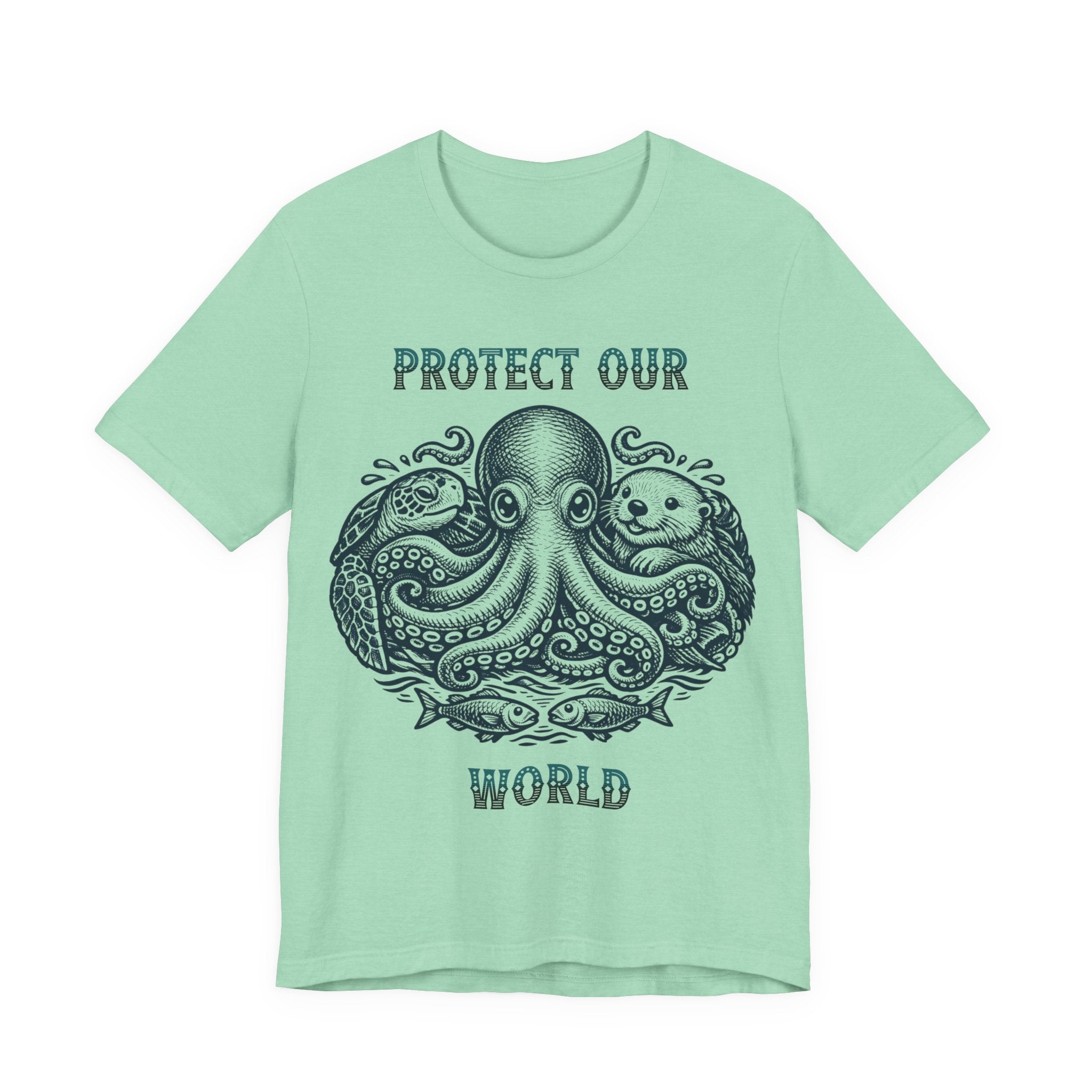 Protect Our World Octopus T-Shirt — Ocean Conservation Graphic Tee