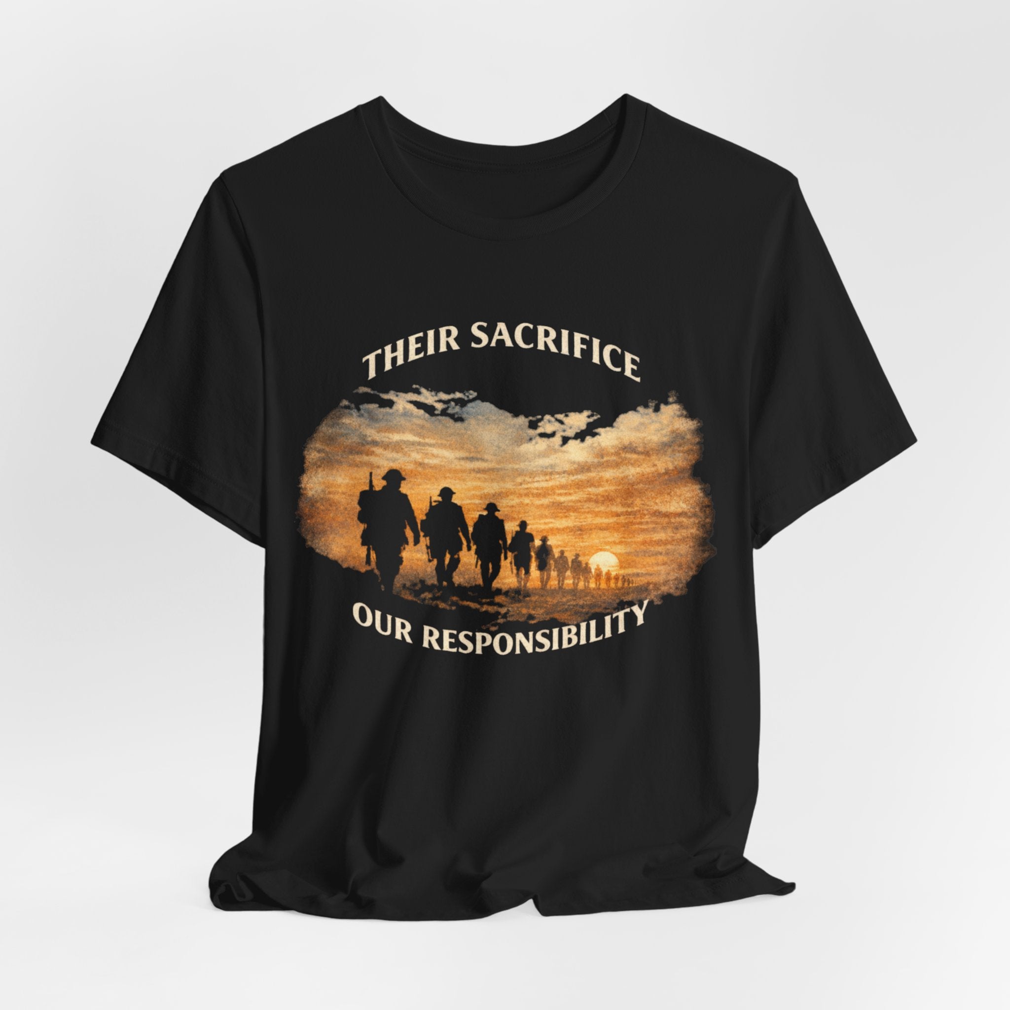 Their Sacrifice Our Responsibility — Military Tribute Tee