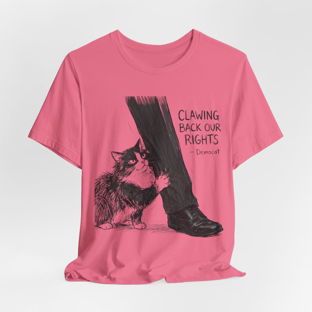 DemoCat — “Clawing Back Our Rights” Cat Illustration Tee