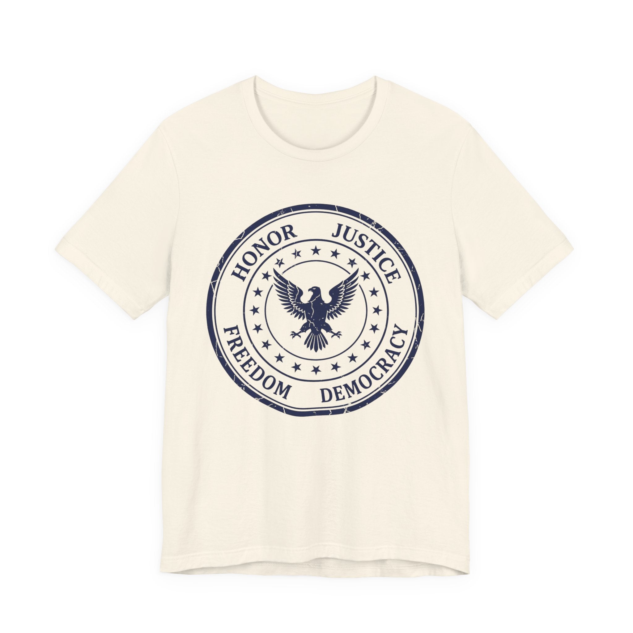 Honor • Justice Eagle Seal Tee — Freedom & Democracy Graphic T‑Shirt