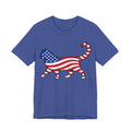 American Flag Cat Tee — Patriotic Cat Silhouette Shirt