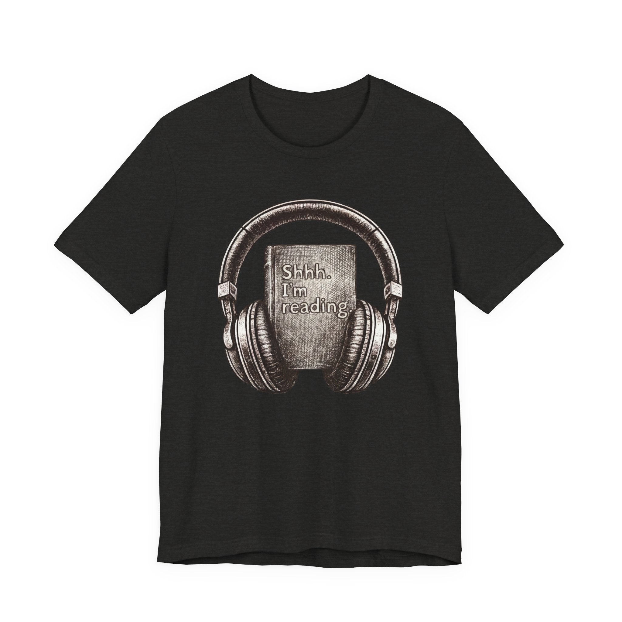 Reading Headphones T‑Shirt — "Shhh. I'm reading" Graphic Tee
