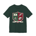 Writer Crest T‑Shirt — Literary Shield Tee with Quill, Books & Ink