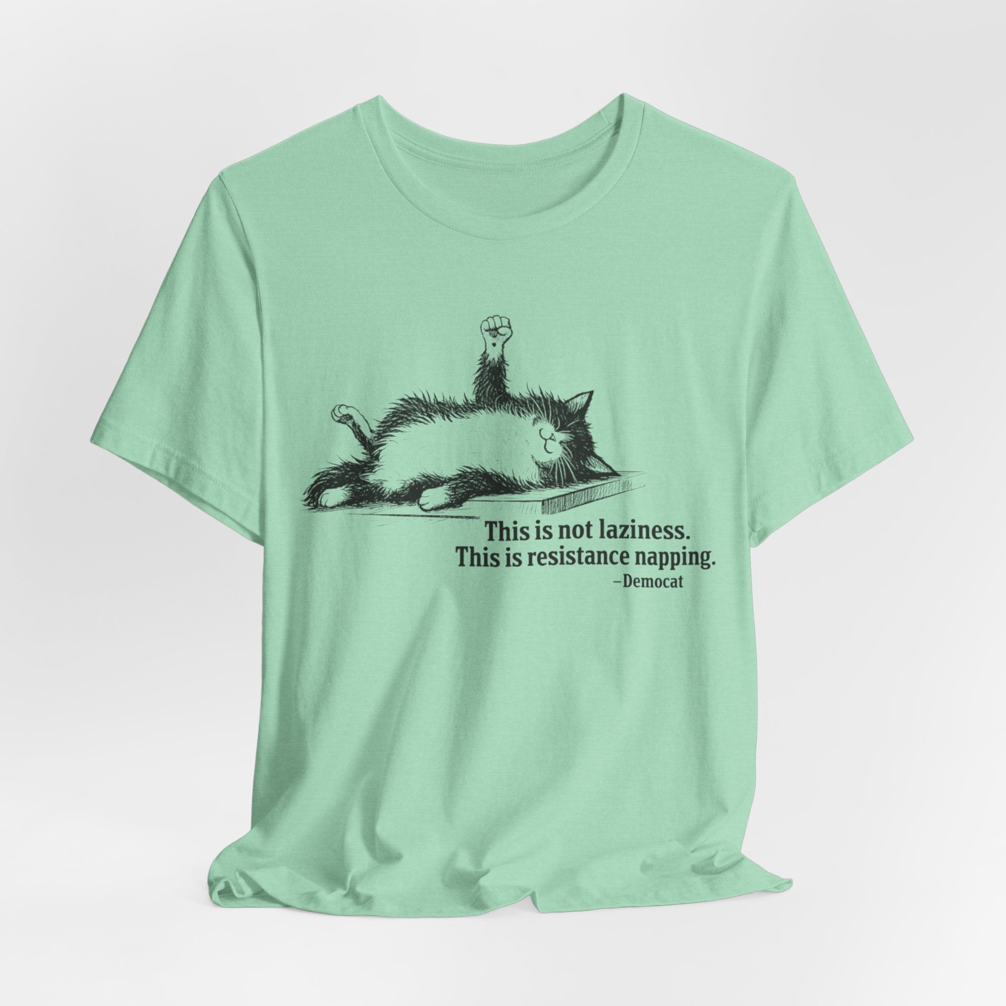 Democat Napping Tee — "This is not laziness. This is resistance napping." Graphic T-Shirt