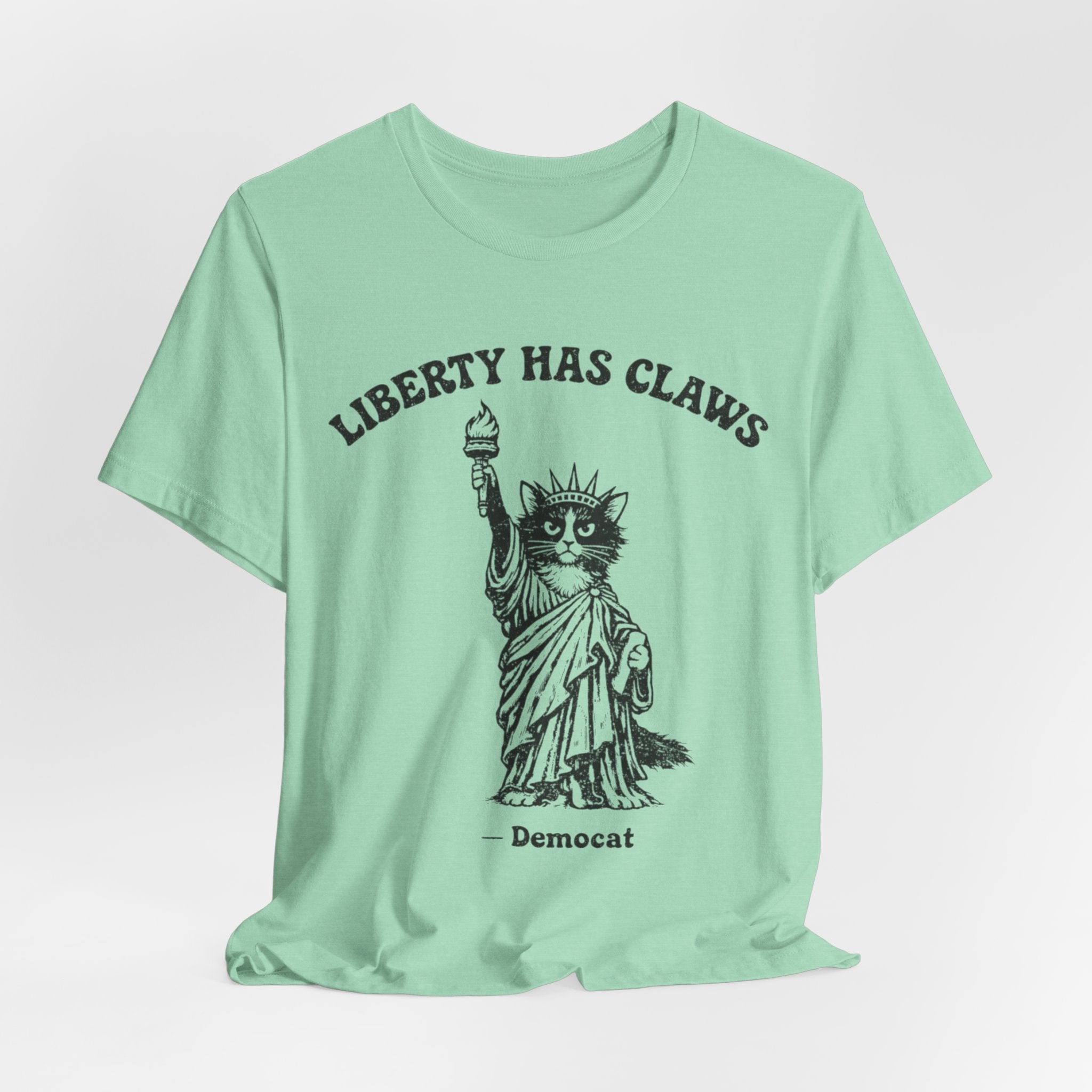 Liberty Has Claws Cat Statue T-Shirt — Democat Graphic Tee