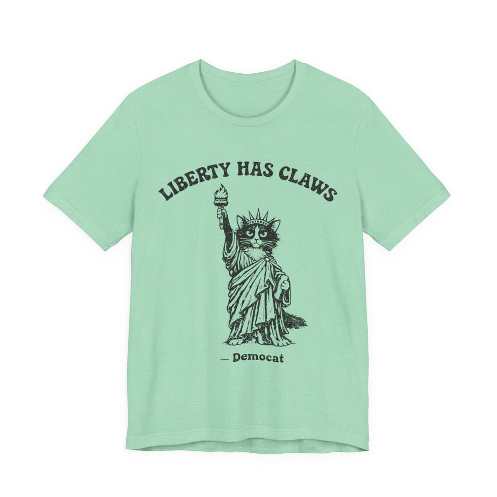 Liberty Has Claws Cat Statue T-Shirt — Democat Graphic Tee