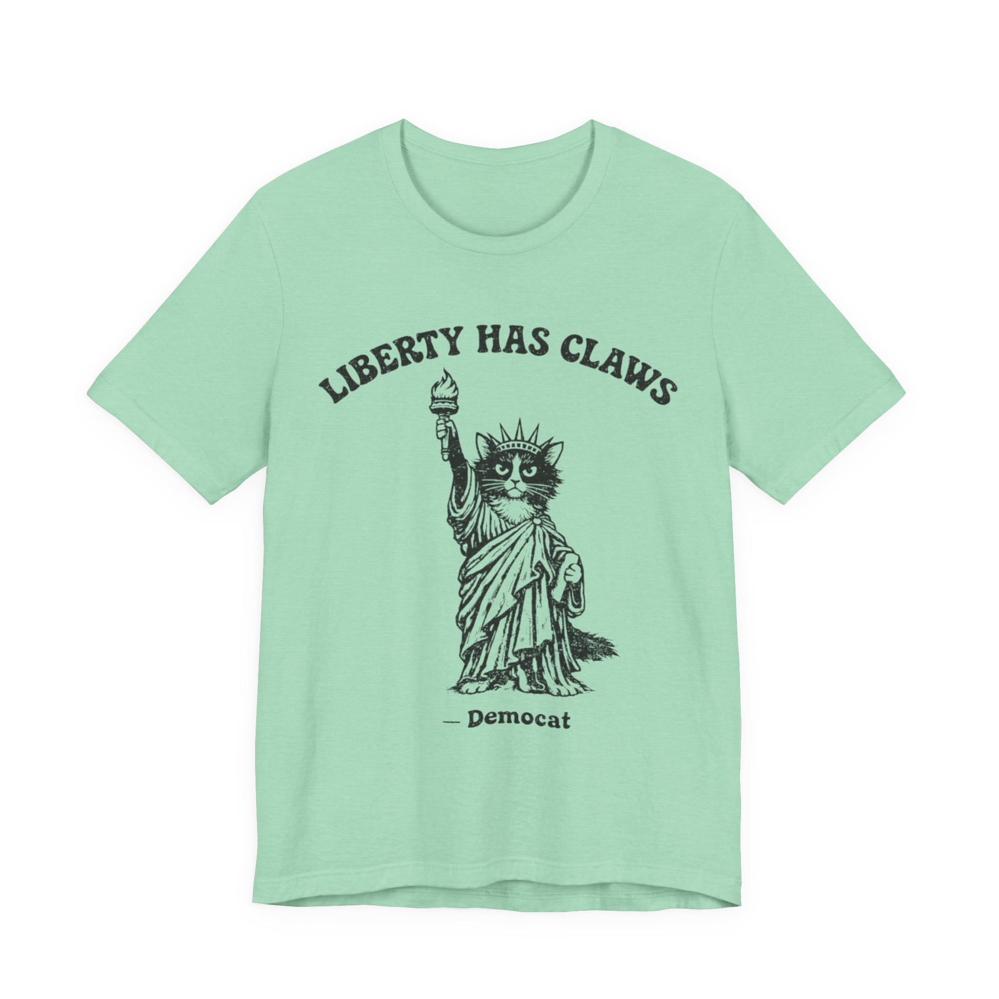Liberty Has Claws Cat Statue T-Shirt — Democat Graphic Tee