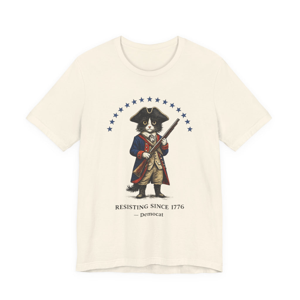 T-Shirt — "Resisting Since 1776" Patriotic Revolutionary Cat Graphic Tee