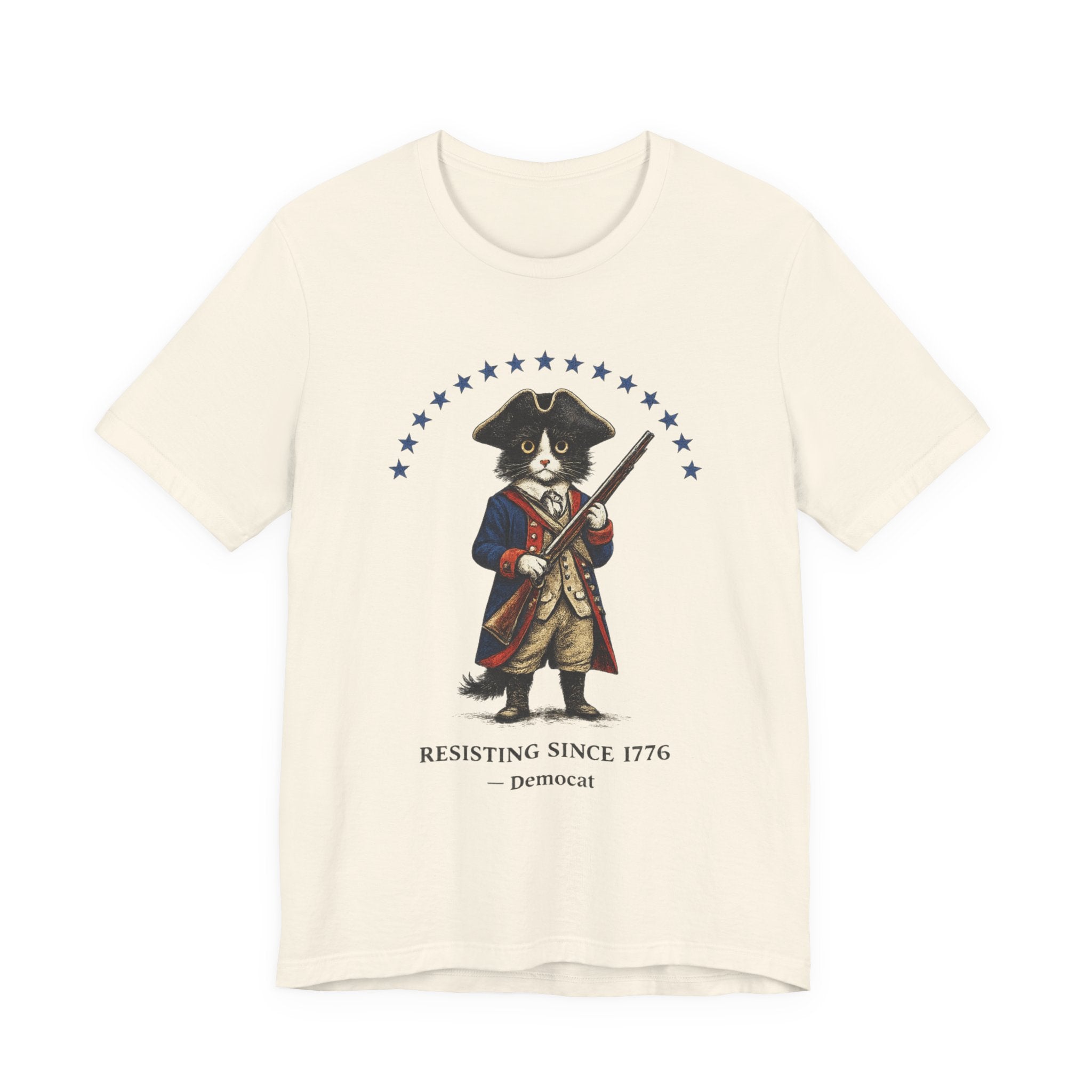 T-Shirt — "Resisting Since 1776" Patriotic Revolutionary Cat Graphic Tee