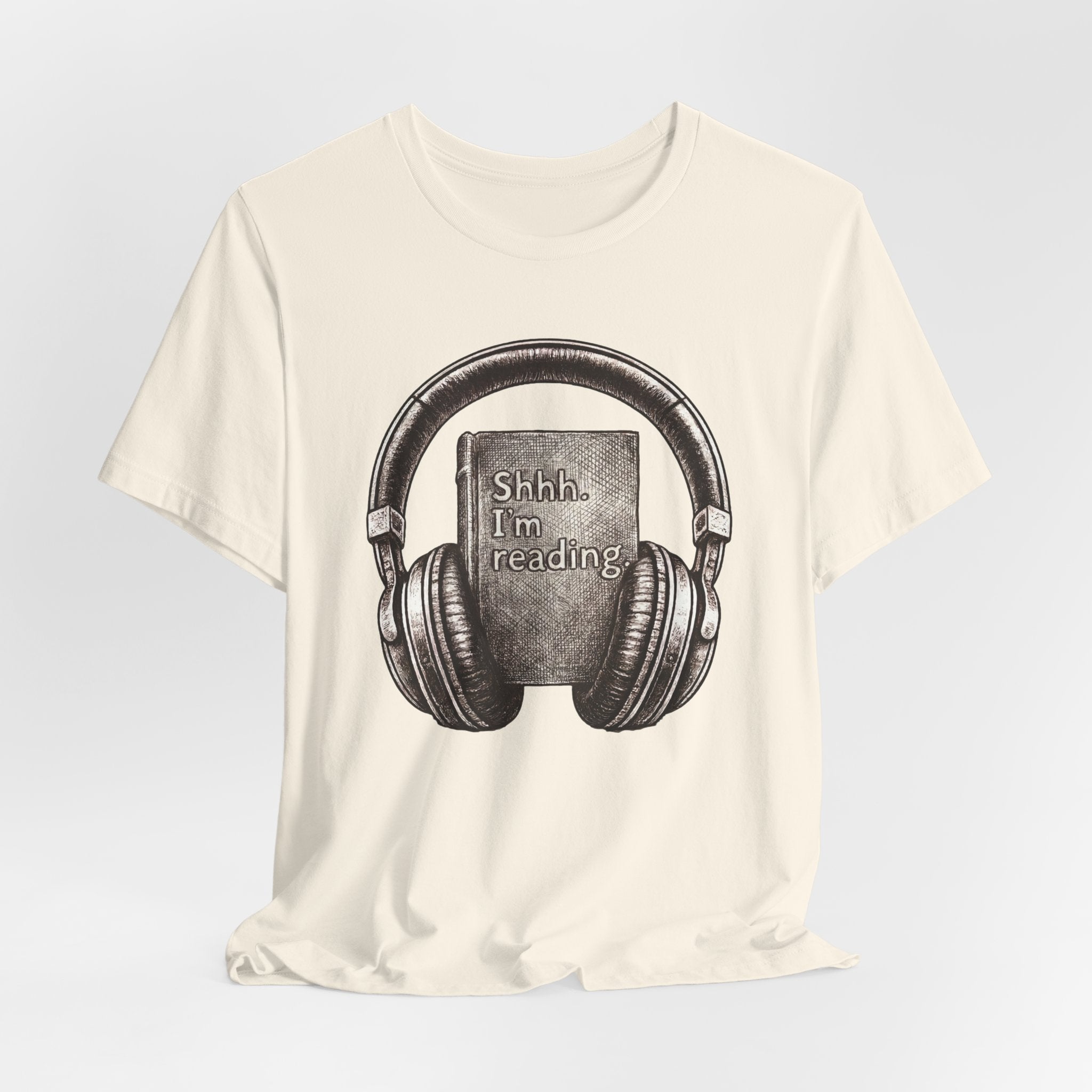 Reading Headphones T‑Shirt — "Shhh. I'm reading" Graphic Tee