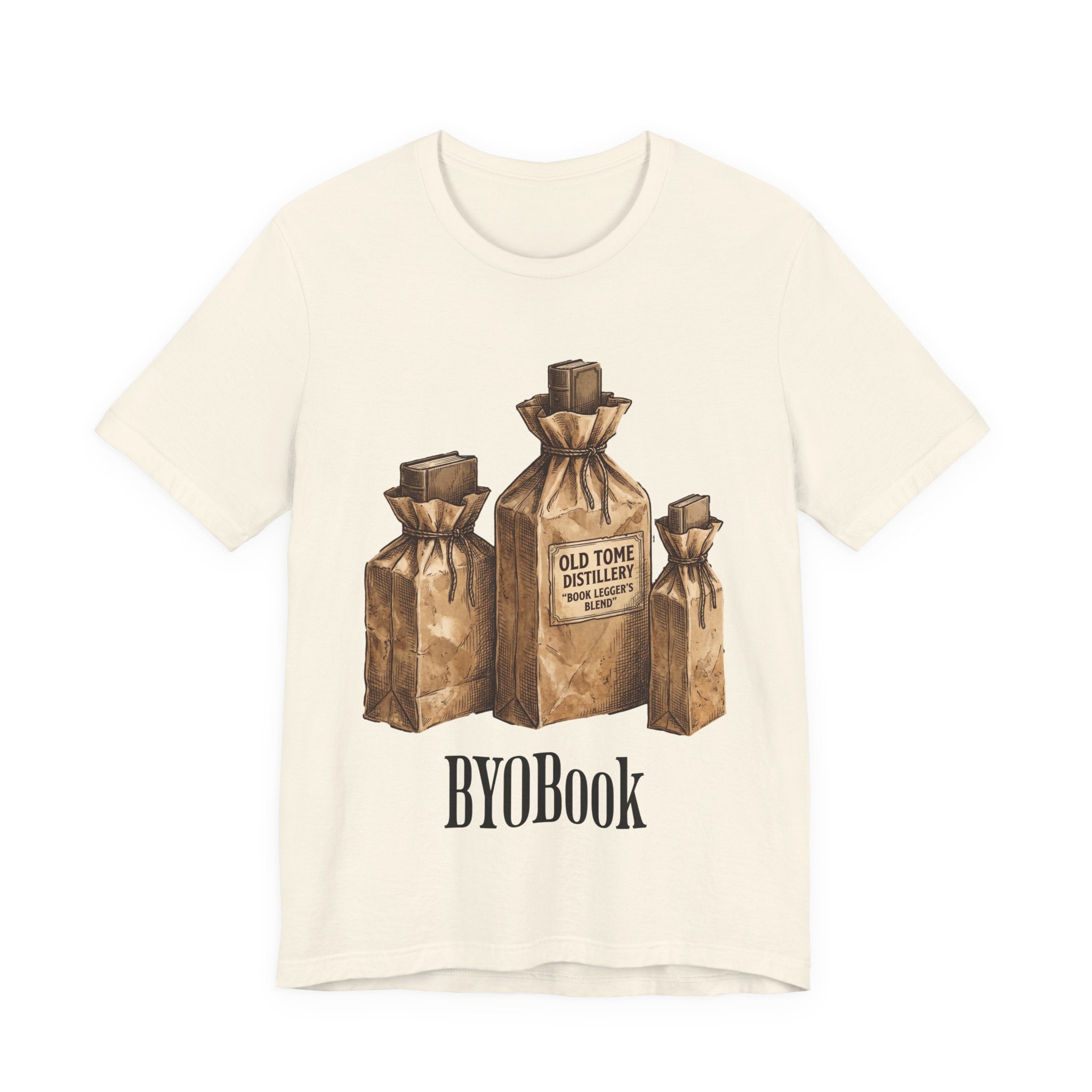 BYOBook Vintage Brown Paper Bag Distillery Design Tee