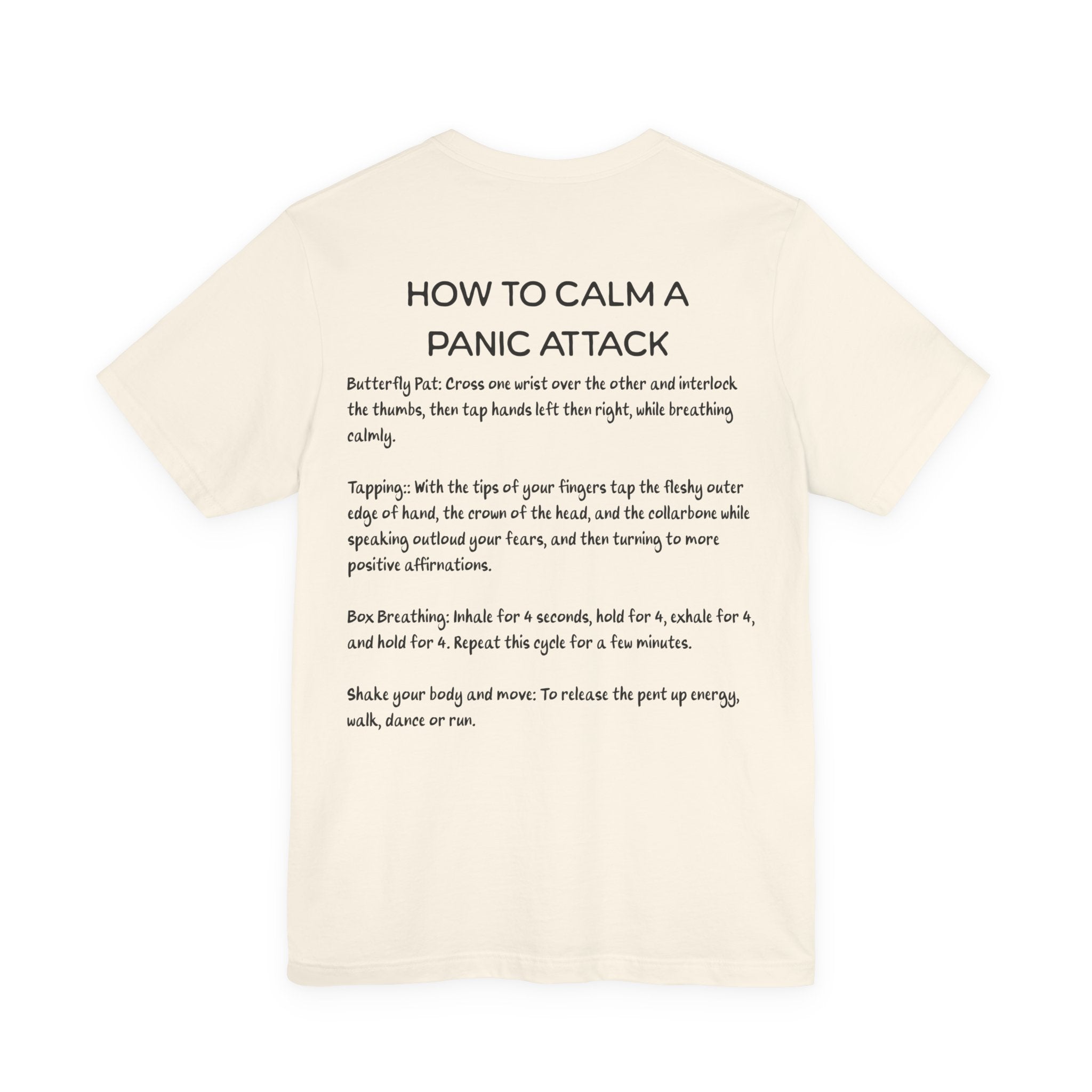 T-Shirt — "How to Calm a Panic Attack" Guide Tee