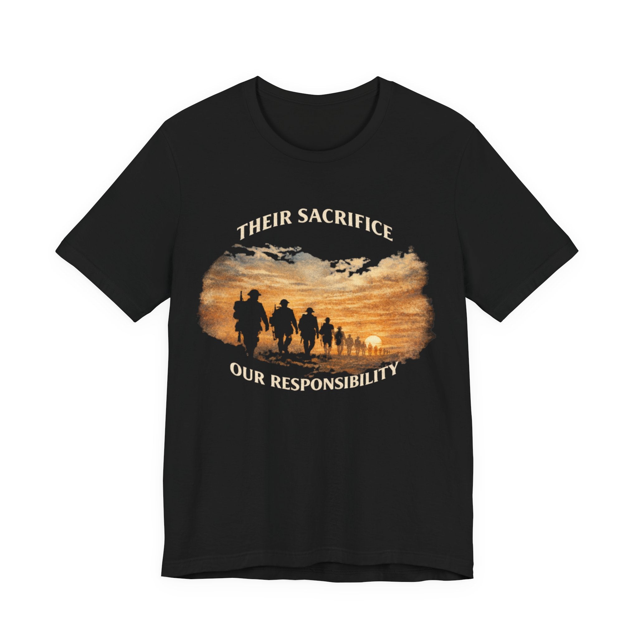 Their Sacrifice Our Responsibility — Military Tribute Tee