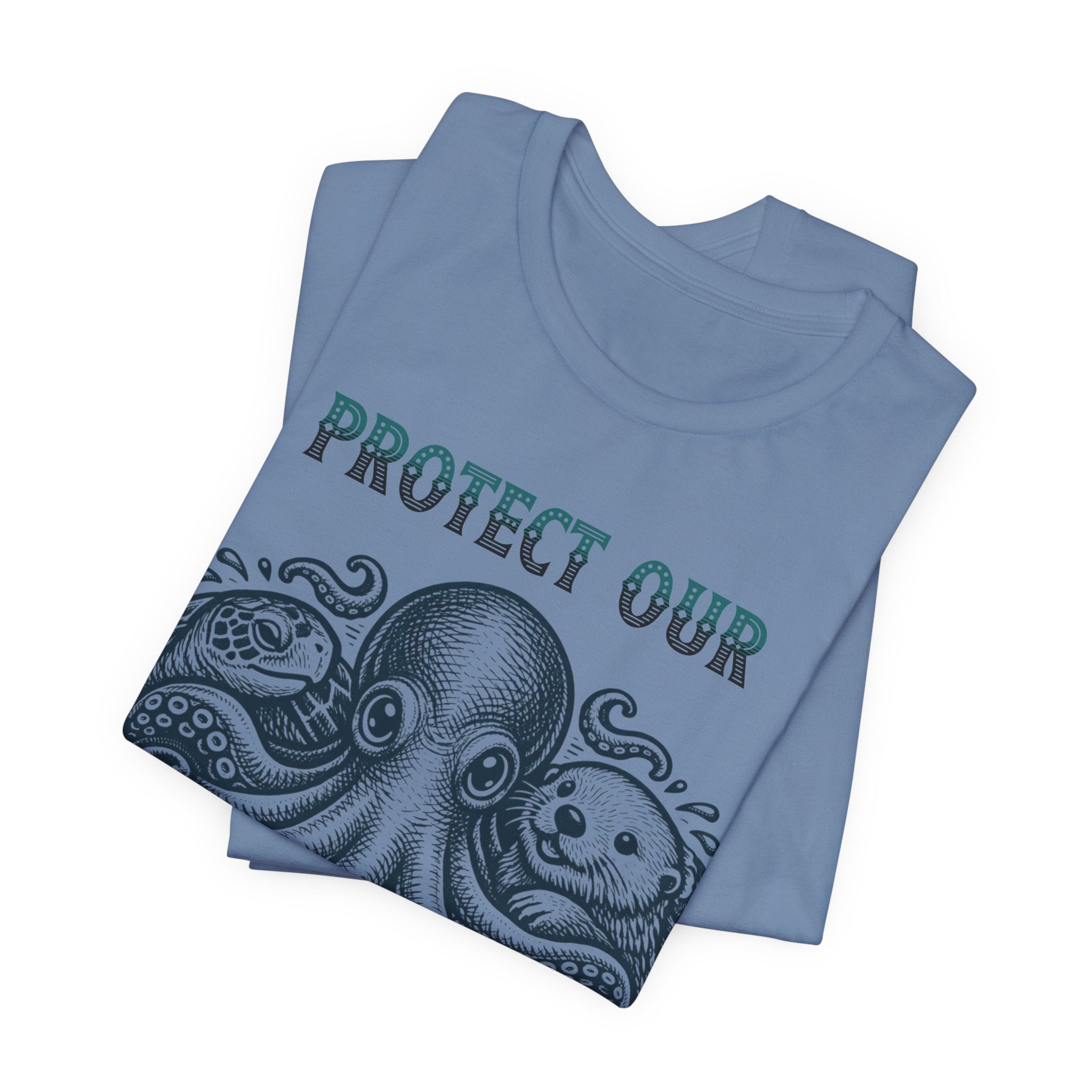 Protect Our World Octopus T-Shirt — Ocean Conservation Graphic Tee