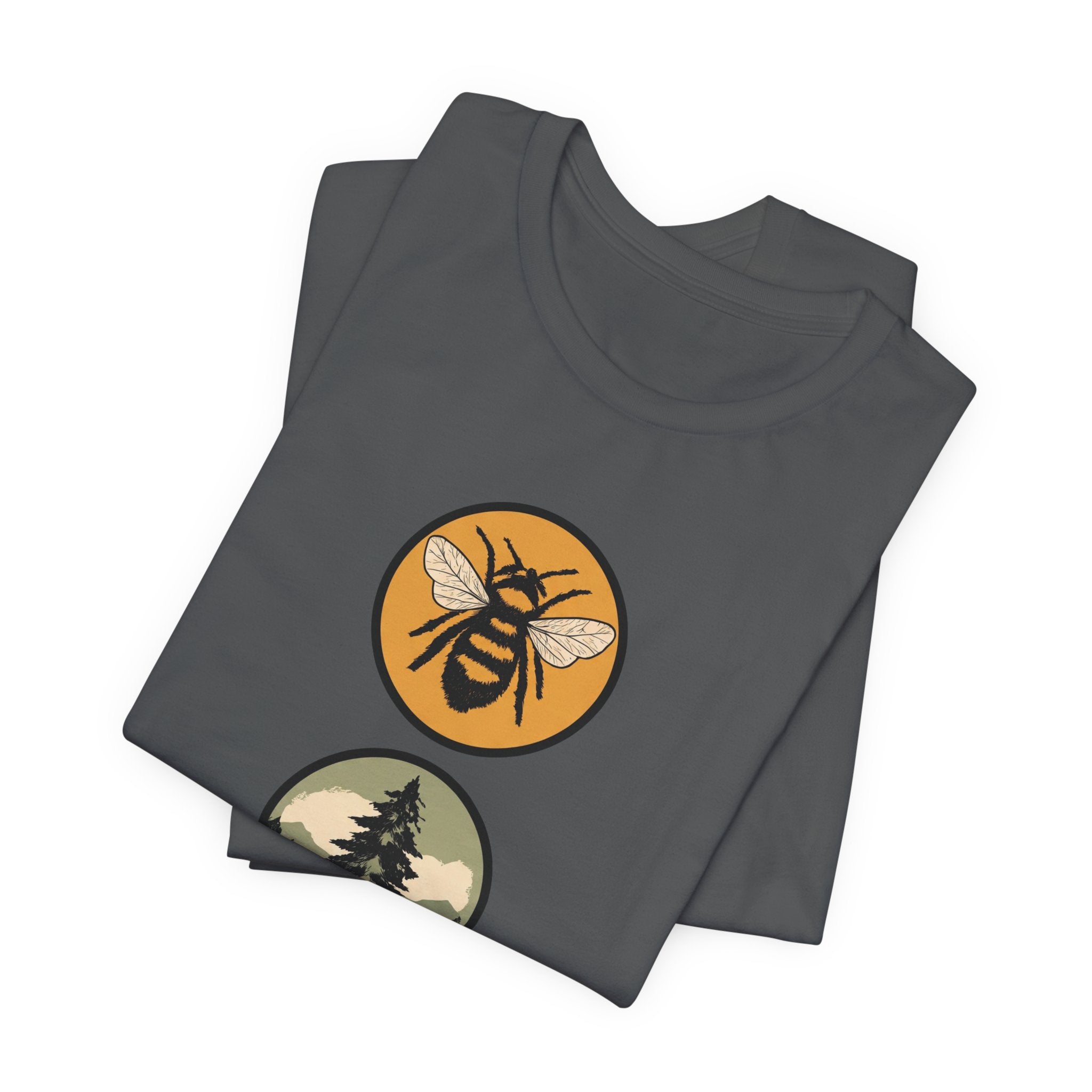 Mother Nature's Holy Trinity Tee — Bees, Trees, and Seas Badge T-Shirt
