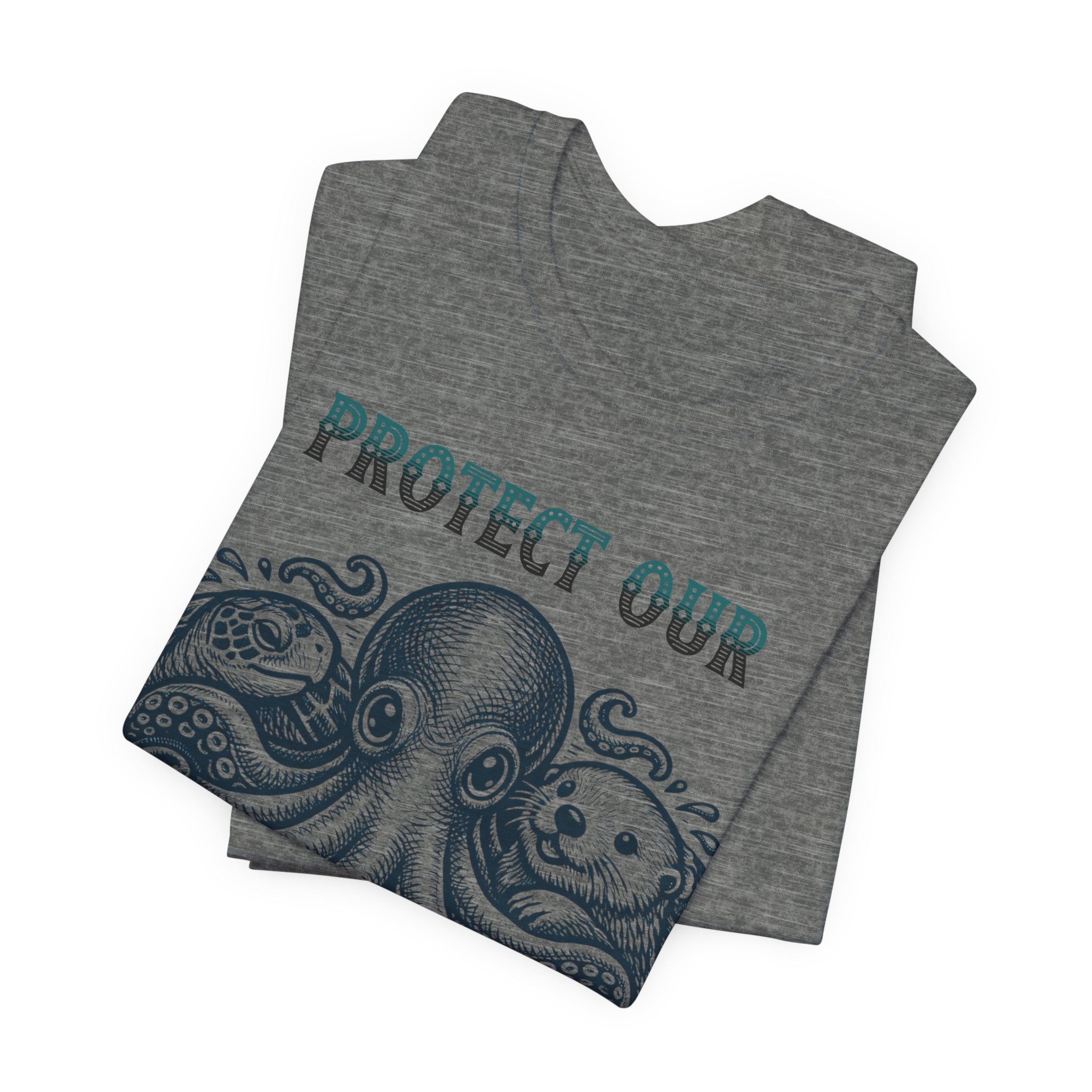 Protect Our World Octopus T-Shirt — Ocean Conservation Graphic Tee