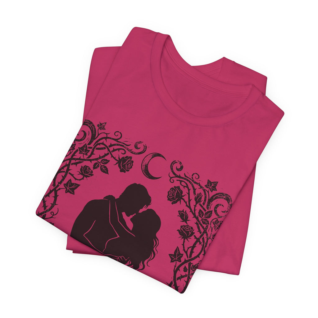 Romantic Couple Silhouette Tee — Moonlit Embrace Graphic T-Shirt