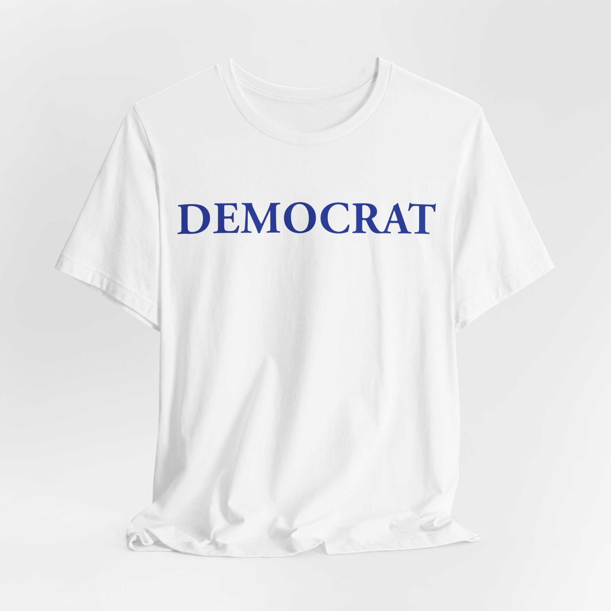 DEMOCRAT Navy Wordmark Tee — Classic Political T-Shirt