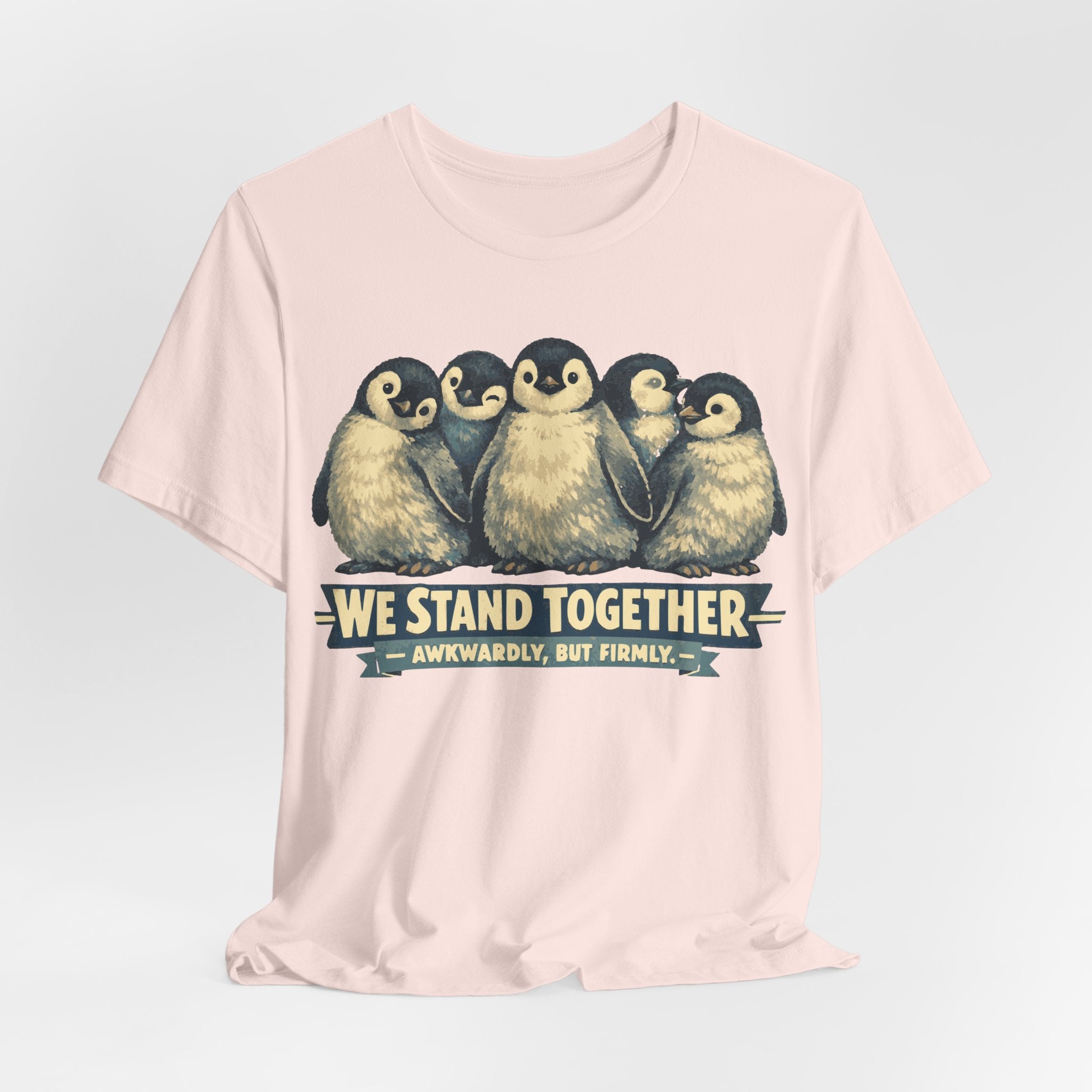 Penguin 'We Stand Together' Tee — Cute Animal Group Shirt