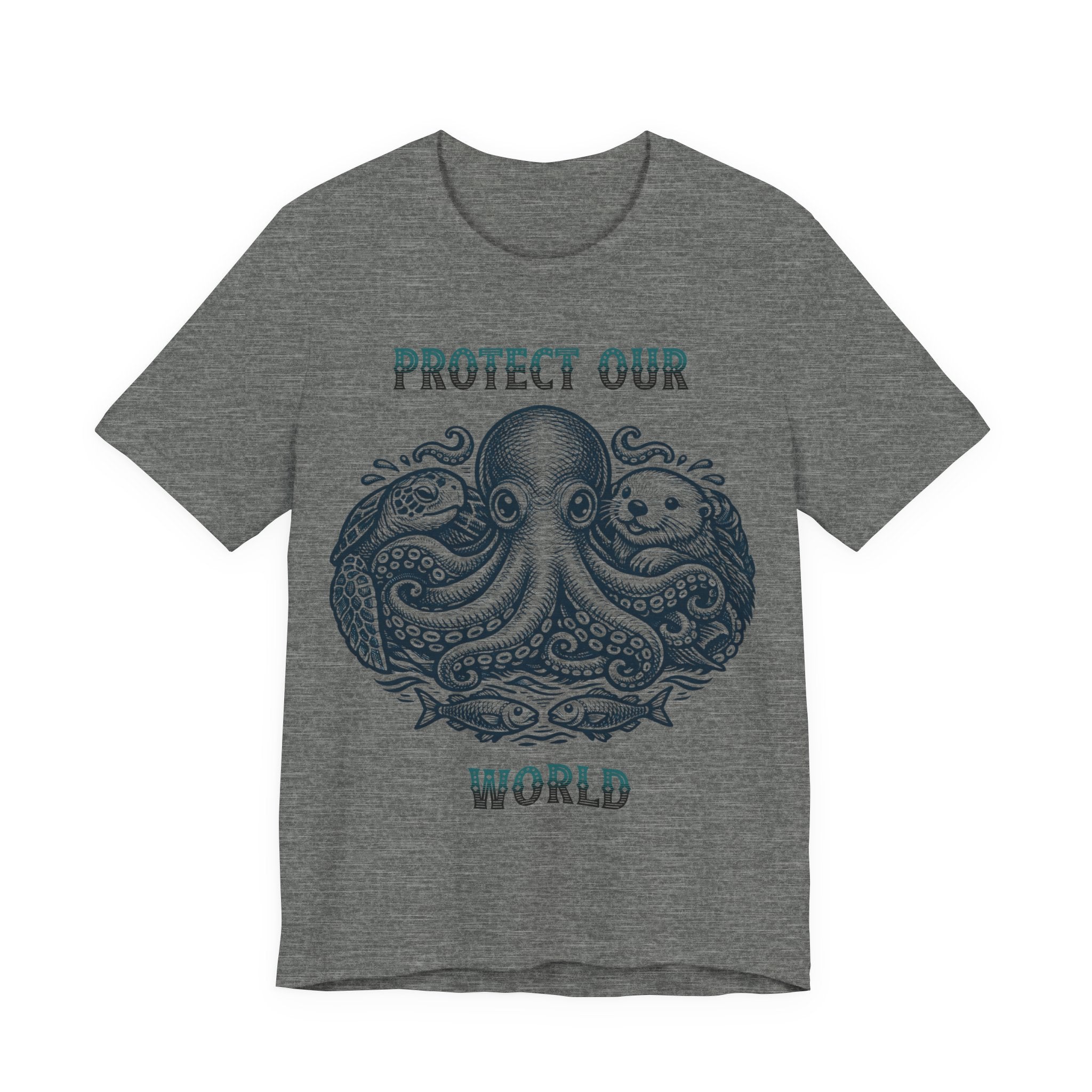 Protect Our World Octopus T-Shirt — Ocean Conservation Graphic Tee