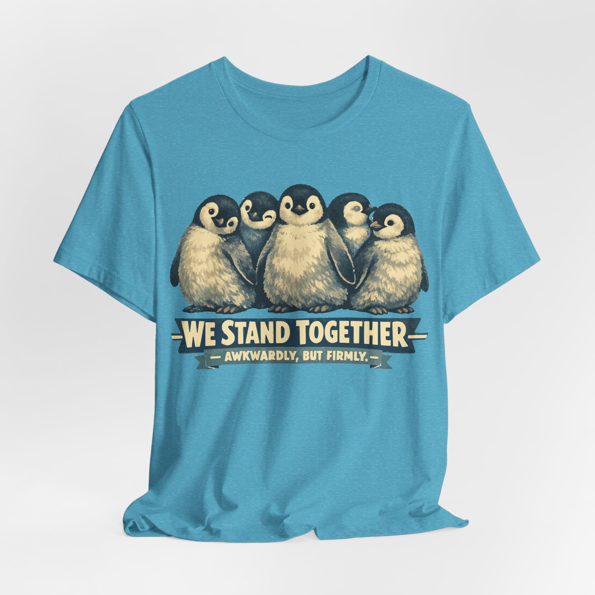 Penguin 'We Stand Together' Tee — Cute Animal Group Shirt