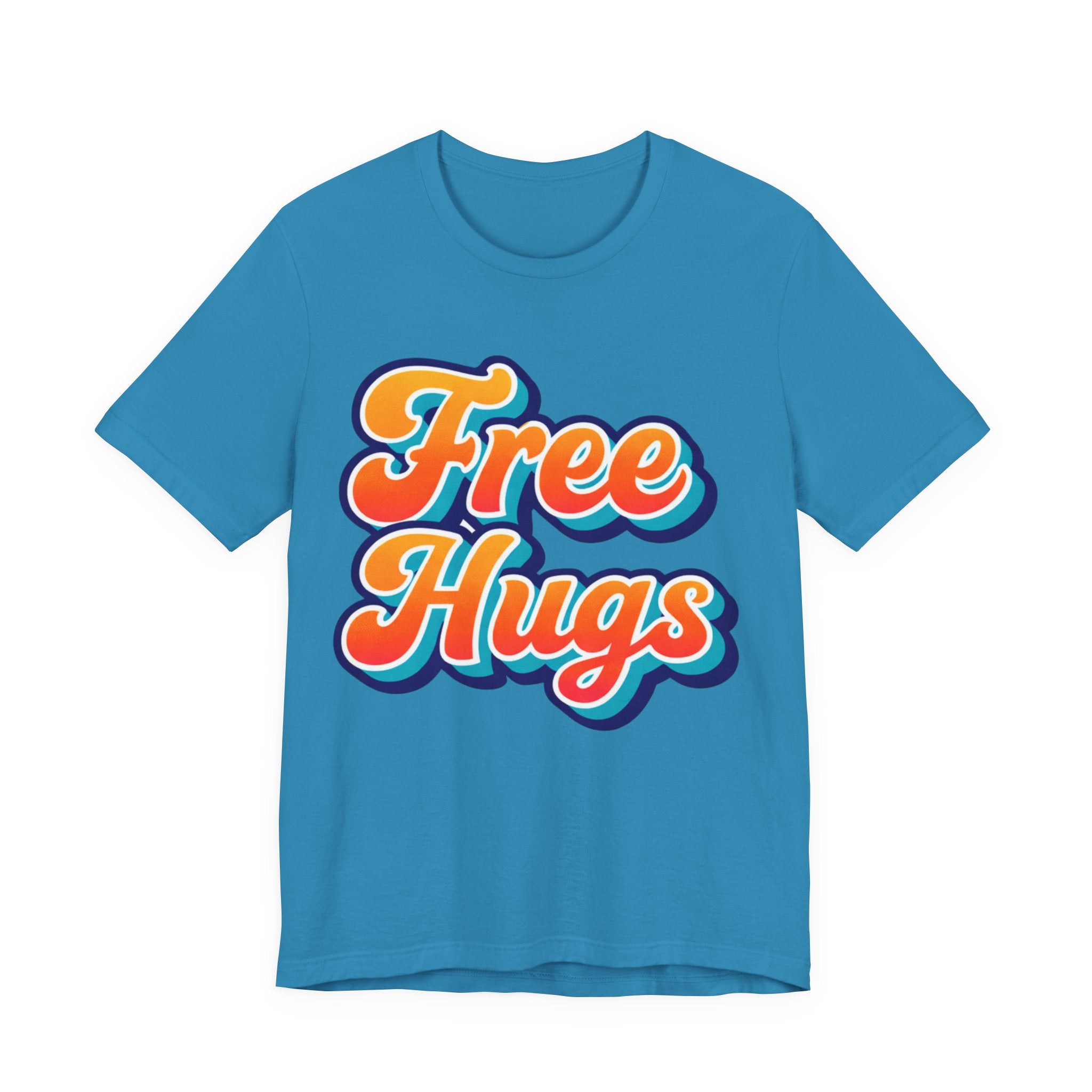 Free Hugs Retro Tee — Vintage Script Comfort T‑Shirt