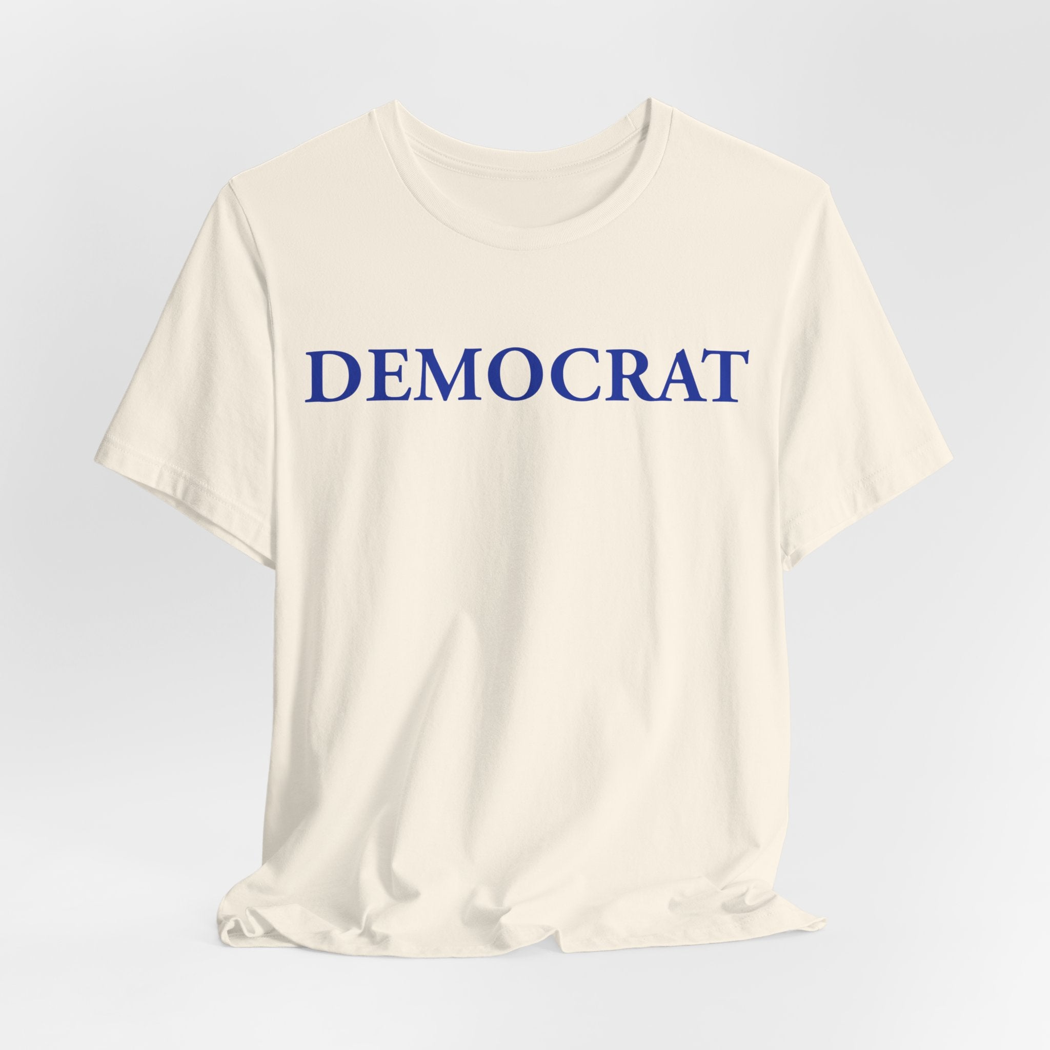 DEMOCRAT Navy Wordmark Tee — Classic Political T-Shirt