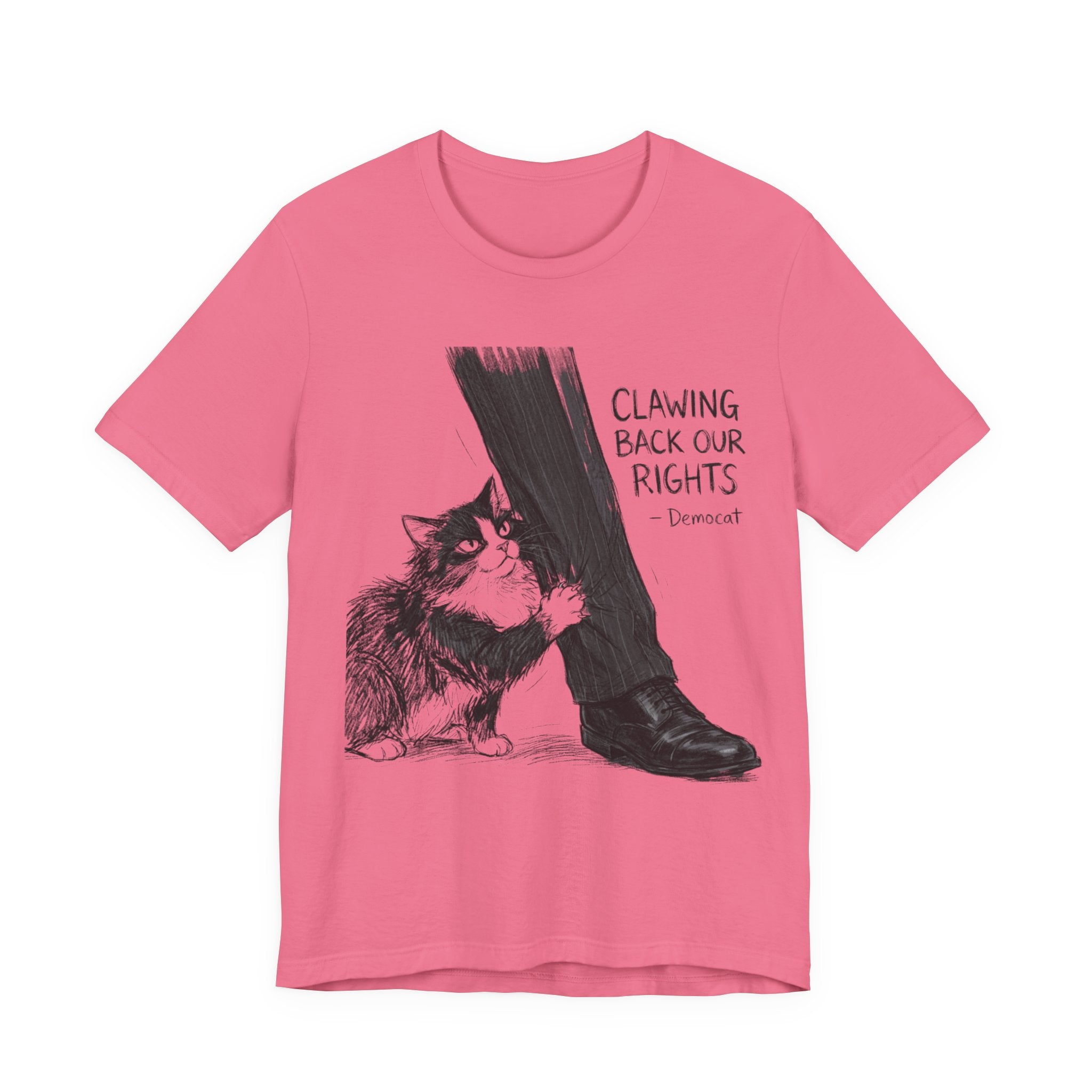 DemoCat — “Clawing Back Our Rights” Cat Illustration Tee