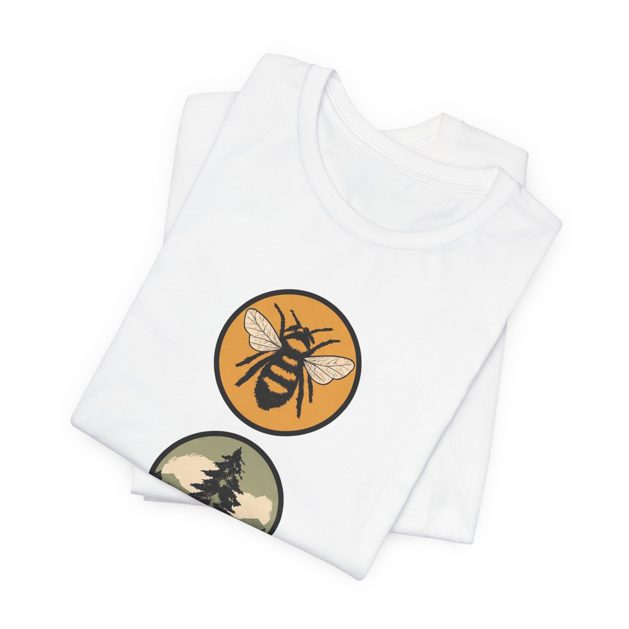 Mother Nature's Holy Trinity Tee — Bees, Trees, and Seas Badge T-Shirt