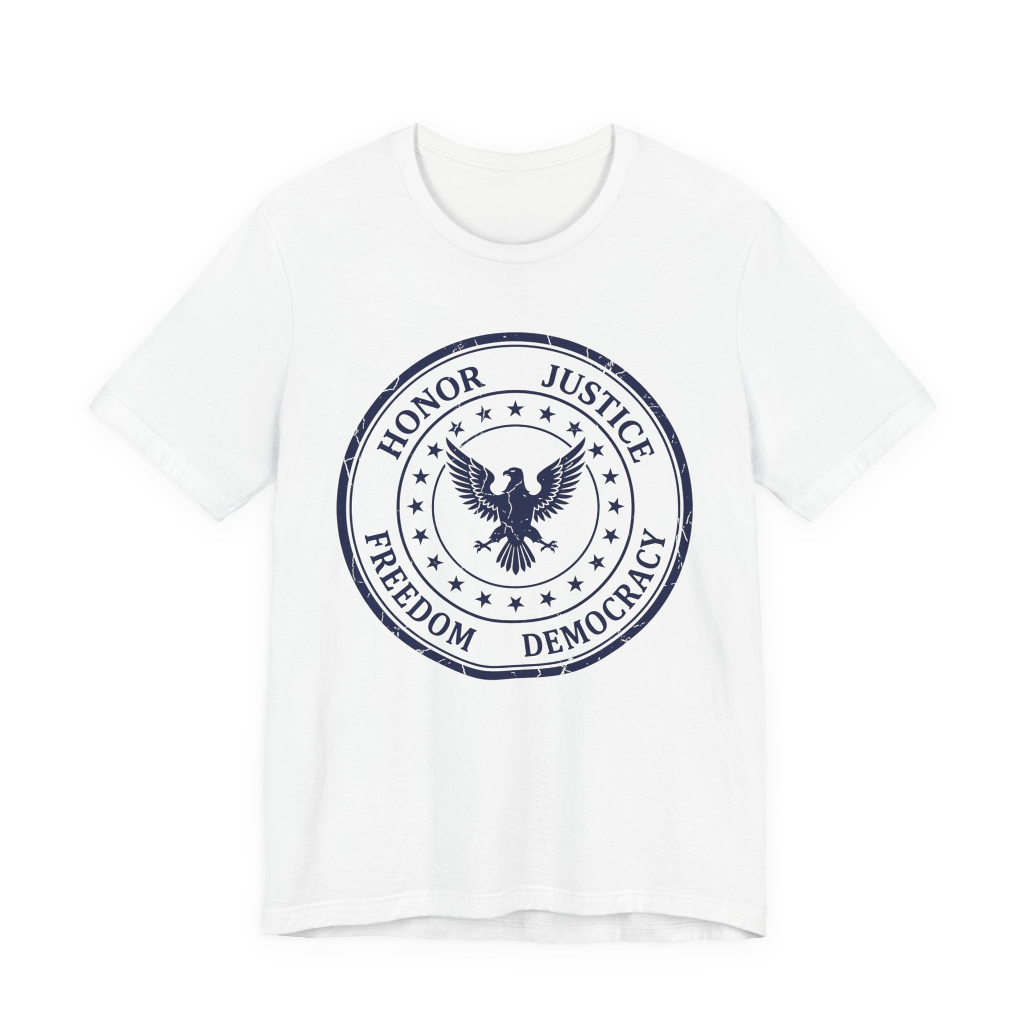 Honor • Justice Eagle Seal Tee — Freedom & Democracy Graphic T‑Shirt