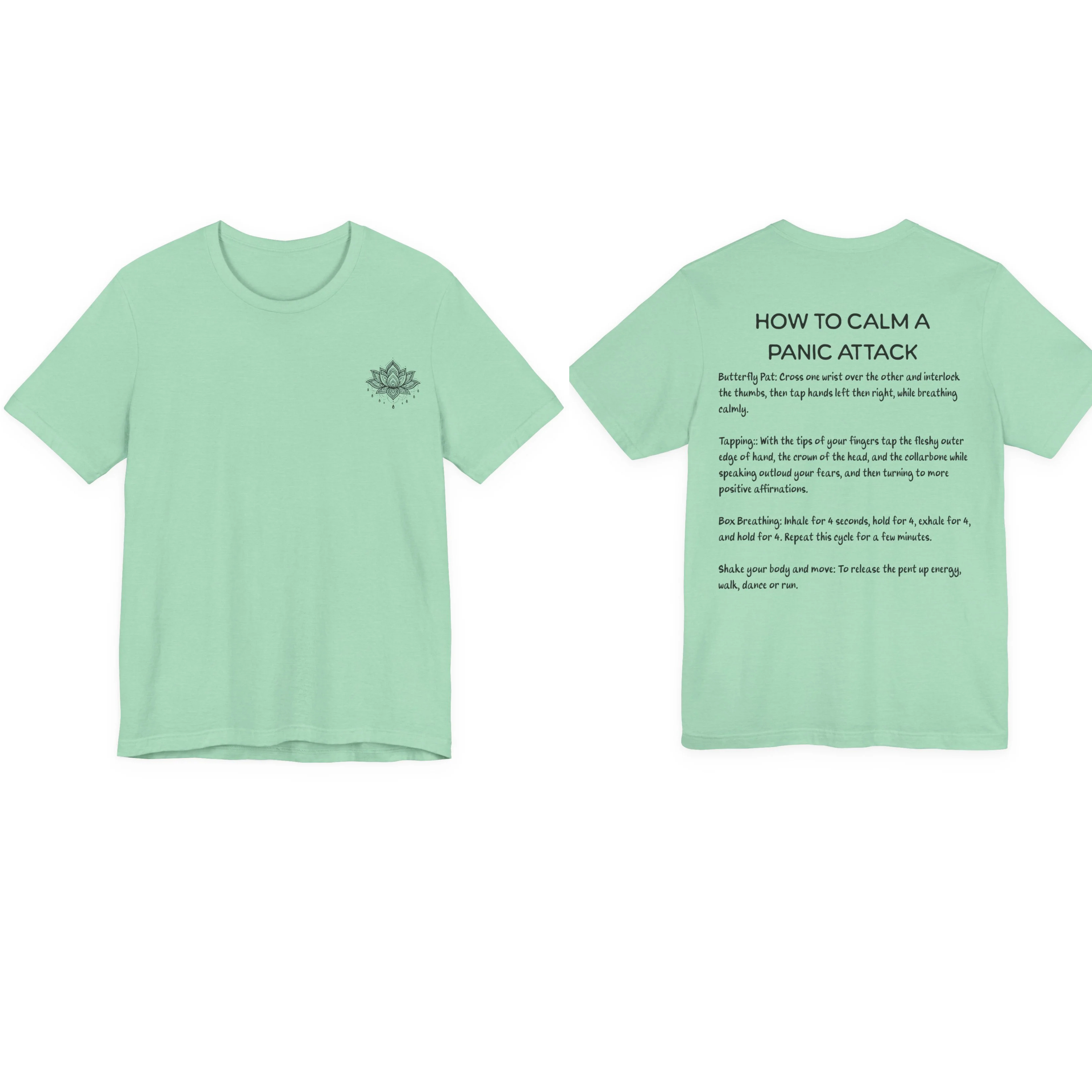 T-Shirt — "How to Calm a Panic Attack" Guide Tee